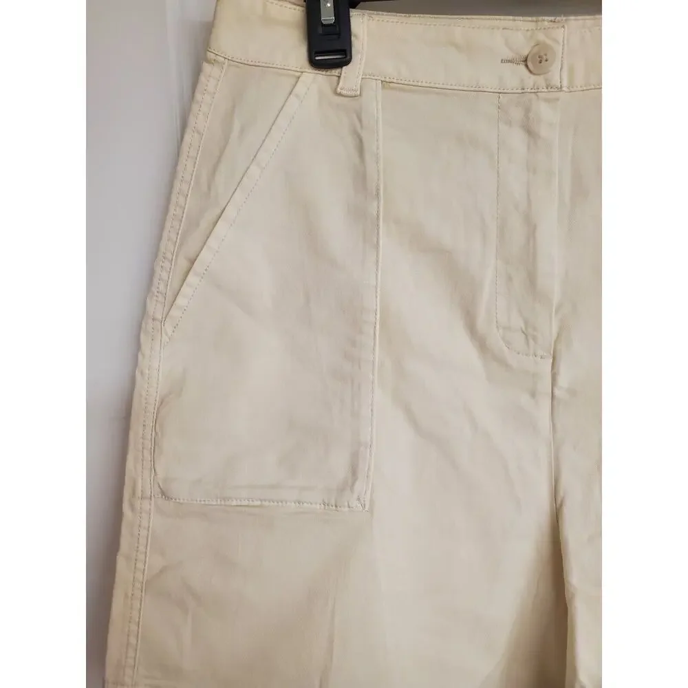 NEW NWT Women's Splendid Margaret High-Rise Trouser Shorts (Khaki) | Size XL - Picture 3 of 8
